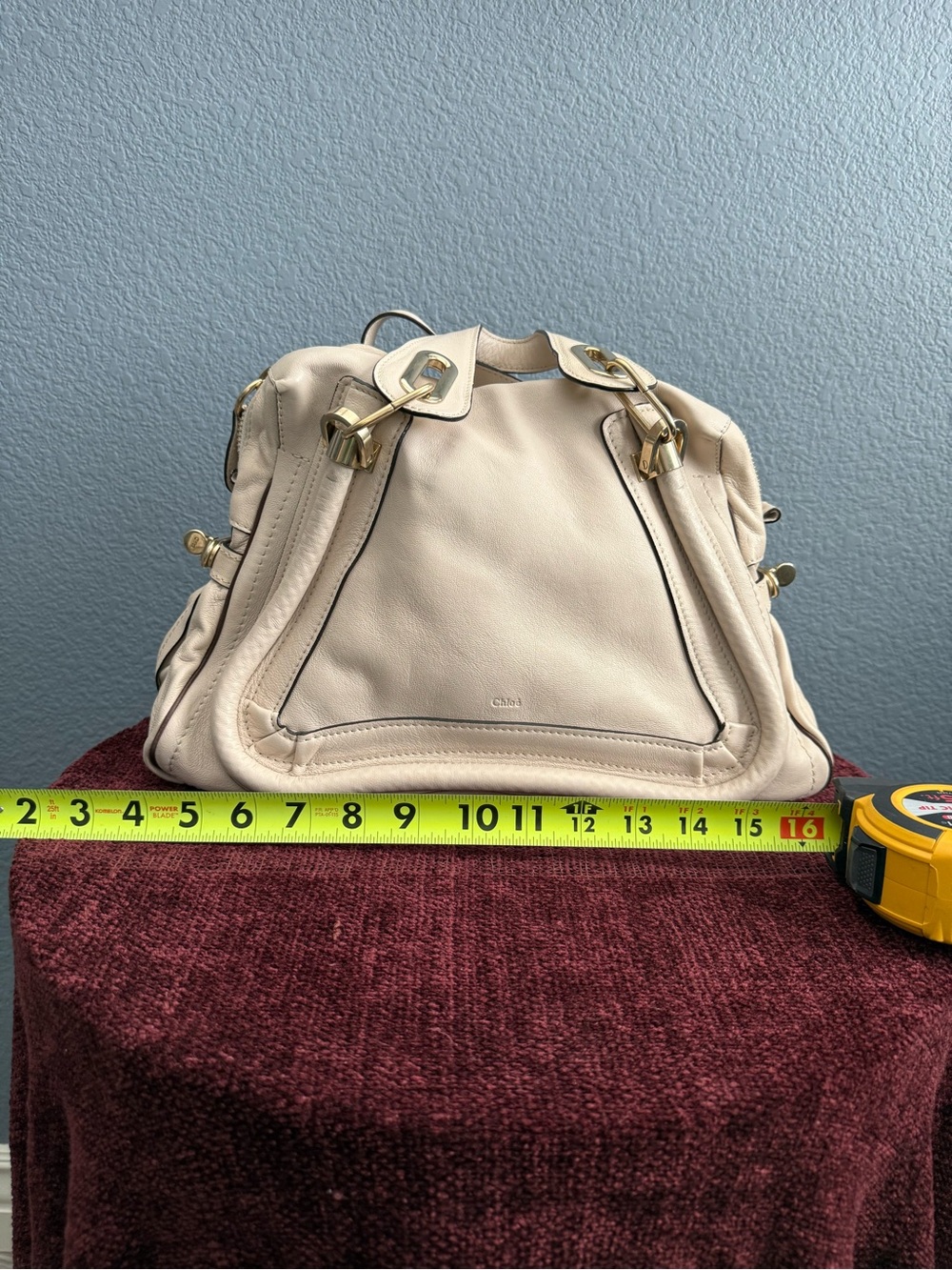 Chloe Paraty Ivory Leather Shoulder Bag w Extra Strap - Picture 4 of 5